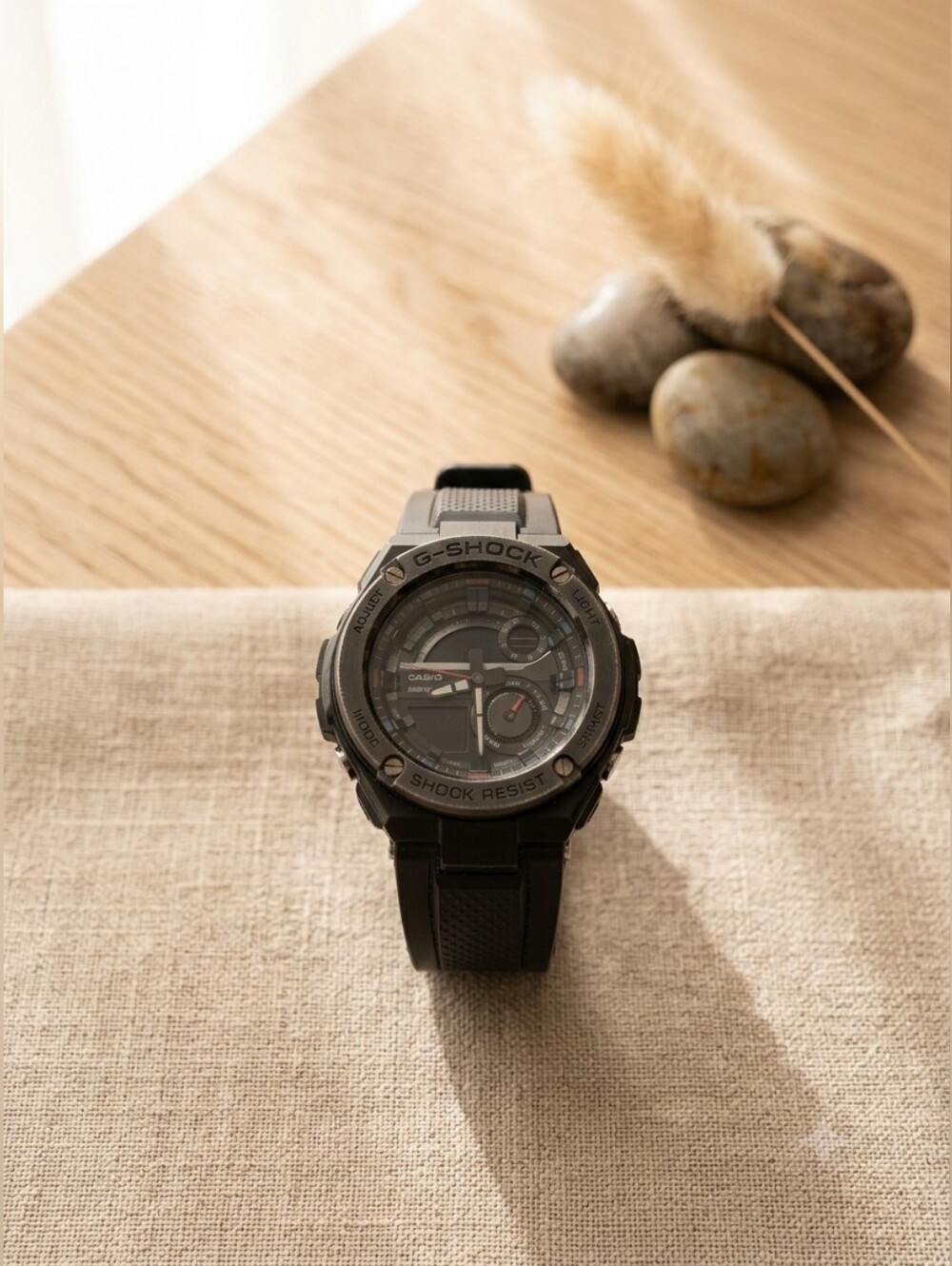 Casio G-Shock G-Steel Black Resin Anadigi Watch GST210B - Picture 7 of 9